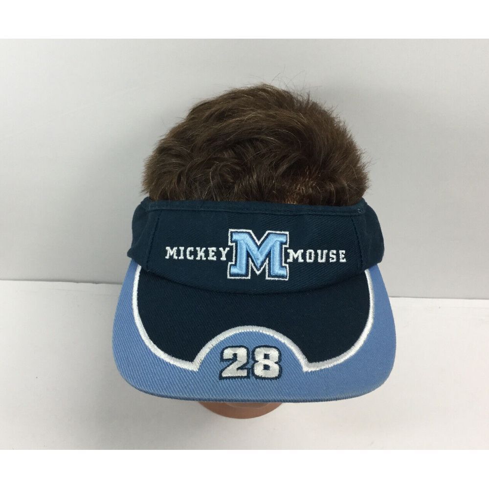 MICKEY MOUSE 28 Visor Walt Disney World Blue Golf Hat Adult Hook Loop Cap